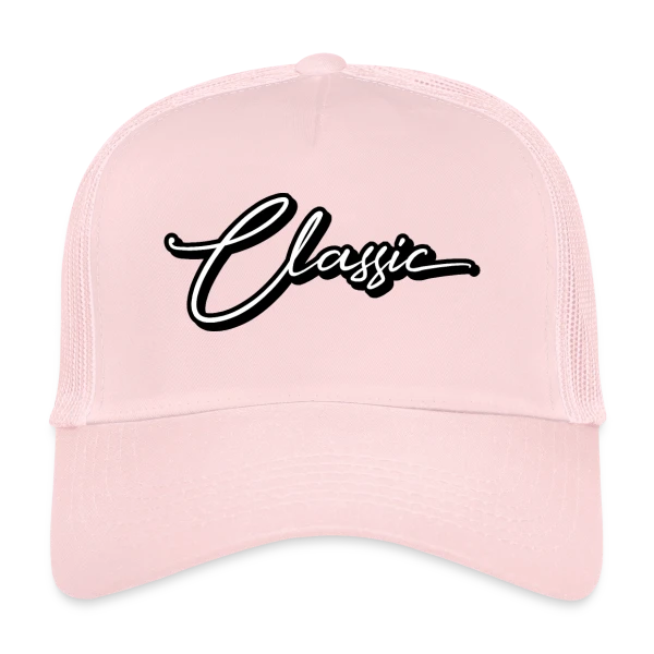 Élégance Classique Script sur Casquette trucker