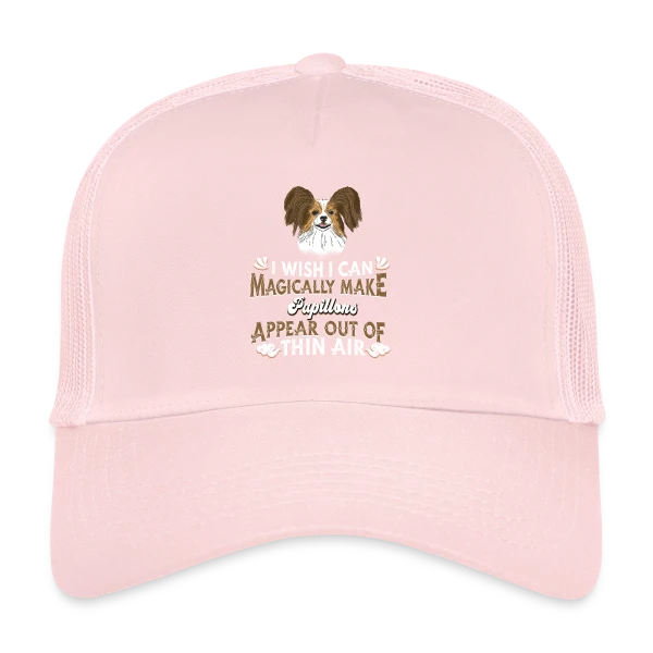 Chien Papillon Magique sur Casquette trucker