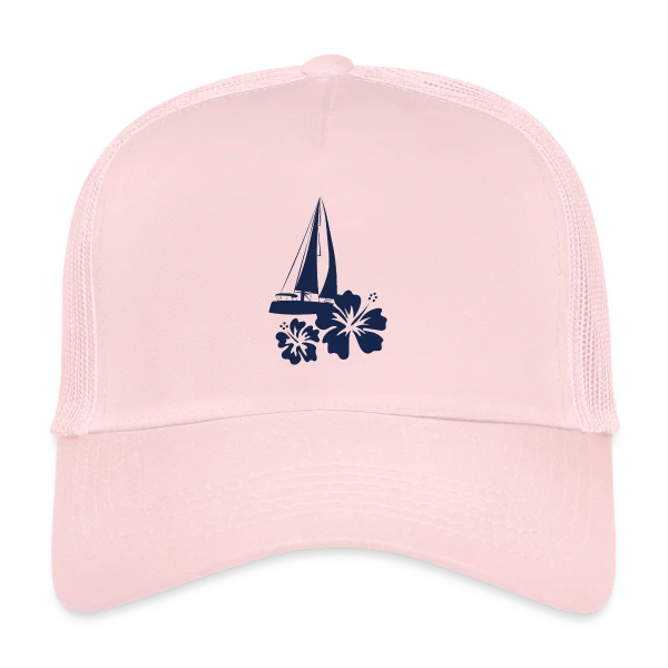 Voilier sur l'Océan Pacifique sur Casquette trucker
