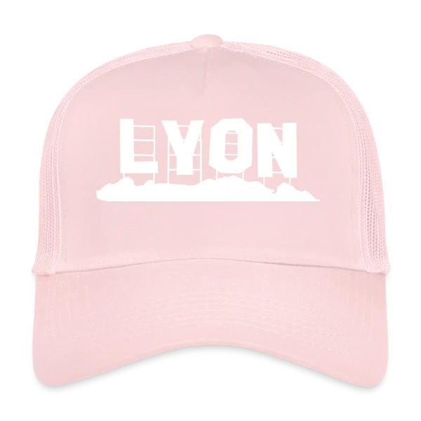 Lyon Texte Blanc Classique sur Casquette trucker