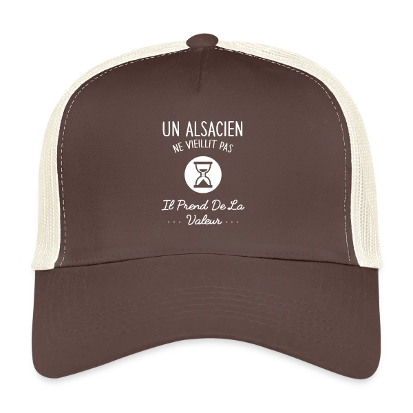 Alsacien Humour - Ne Vieillit Pas, Prend de la Valeur sur Casquette trucker