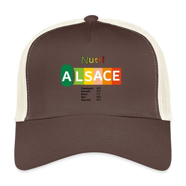 Nutri-Score Alsace Gourmand sur Casquette trucker