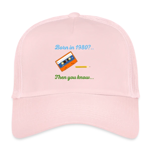 Né en 1980 Cassette sur Casquette trucker