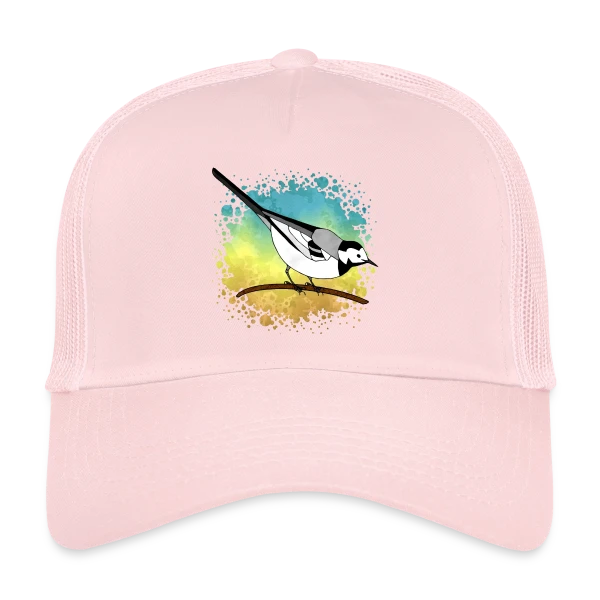 Bergeronnette Aquarelle sur Casquette trucker