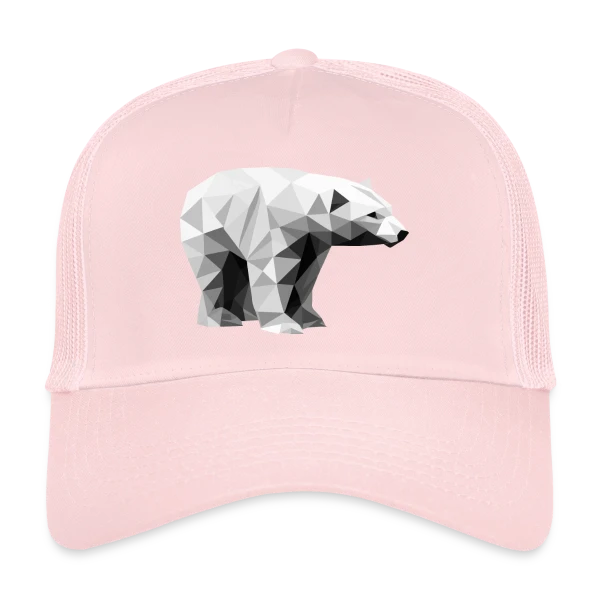 Ours Polaire Géométrique sur Casquette trucker