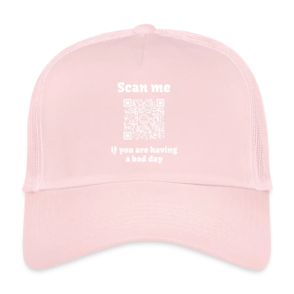 QR Code Message Doux : Raison de Sourire sur Casquette trucker