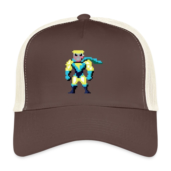 Super-Héros Pixel Franck sur Casquette trucker