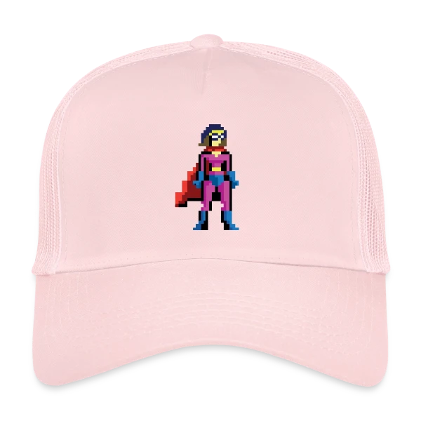 Super-Héroïne Pixel Anna sur Casquette trucker