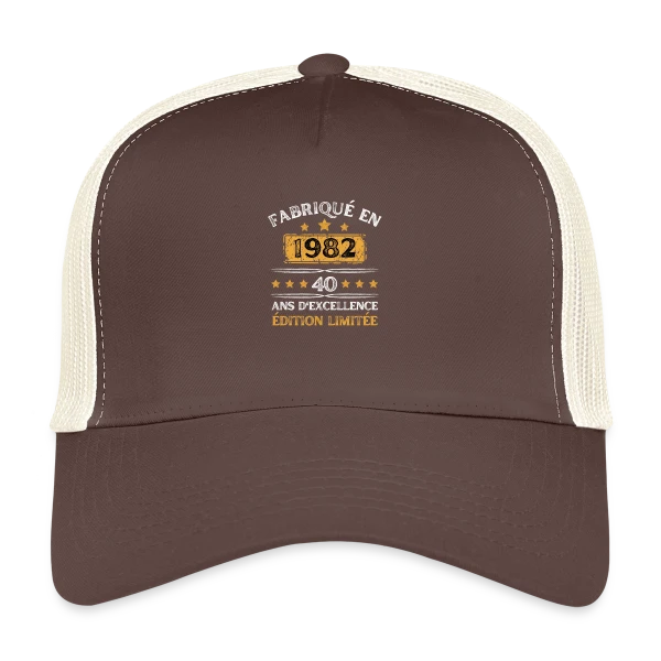 40 Ans Anniversaire : Fabriqué en 1982 Édition Vintage sur Casquette trucker
