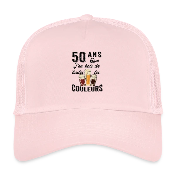 50 Ans Toutes les Couleurs de Bière sur Casquette trucker