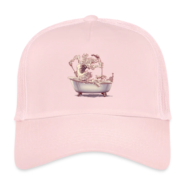 L'Étrange Bain de Kanagawa sur Casquette trucker