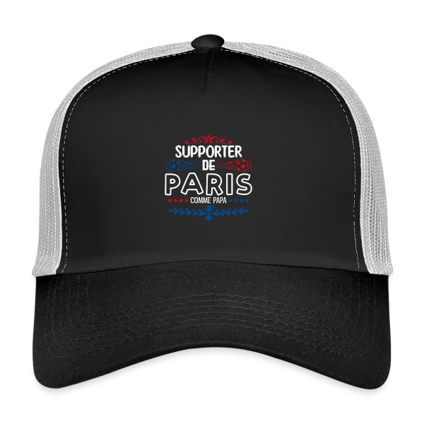 Supporter Football Parisien sur Casquette trucker