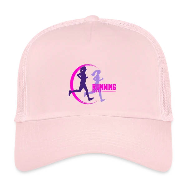 Running : Deux Filles en Pleine Course sur Casquette trucker