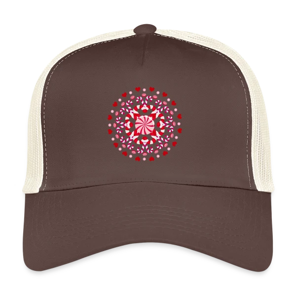 Ornement Sucre d'Orge Rouge pour Noël sur Casquette trucker