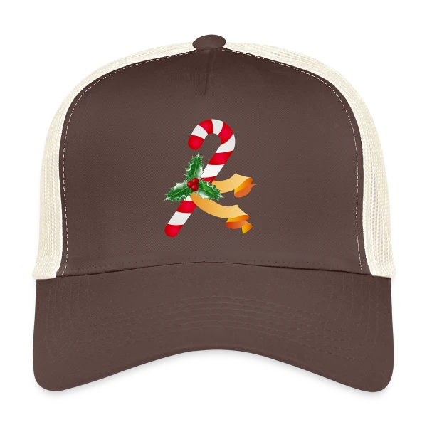 Sucre d'Orge et Houx pour la Période des Fêtes sur Casquette trucker