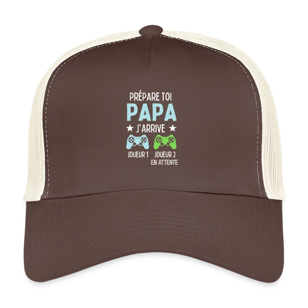 Futur Papa Gamer - Annonce Grossesse Humour sur Casquette trucker
