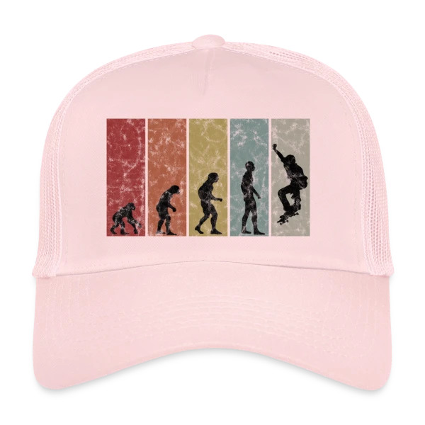 Évolution Rétro Skateboarder sur Casquette trucker