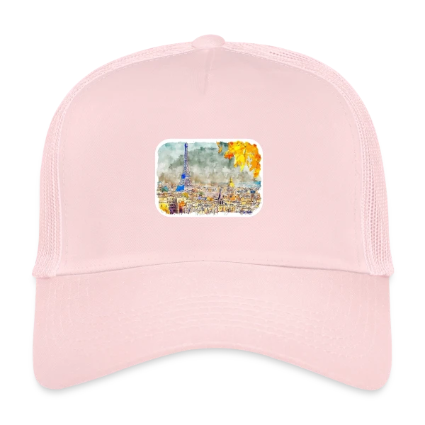 Paris Aquarelle Automnale sur Casquette trucker
