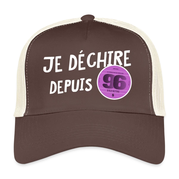 Je déchire depuis 1996 - Anniversaire Fun & Vintage sur Casquette trucker