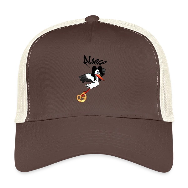 Logo Cigogne Alsace sur Casquette trucker