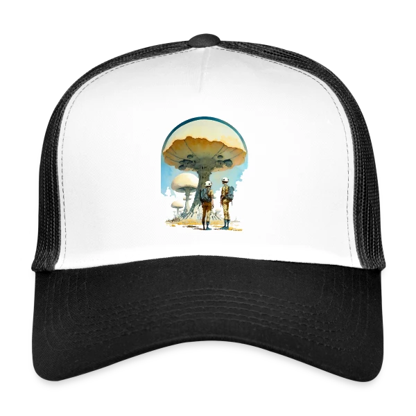 Astro-Champignons 70s Sci-Fi Spatial sur Casquette trucker