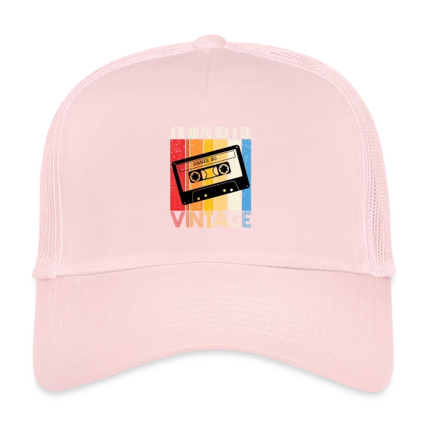 Cassette Années 80 Vintage sur Casquette trucker