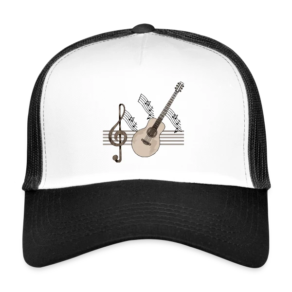 Guitare Passion Musique sur Casquette trucker