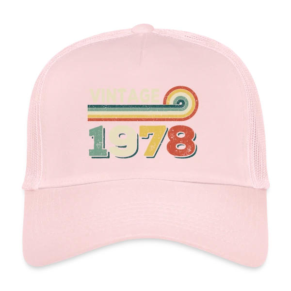 Vintage 1978 Spirale Rétro sur Casquette trucker