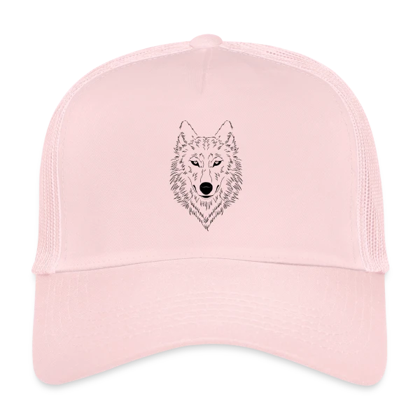 Loup Stylisé Majestueux sur Casquette trucker