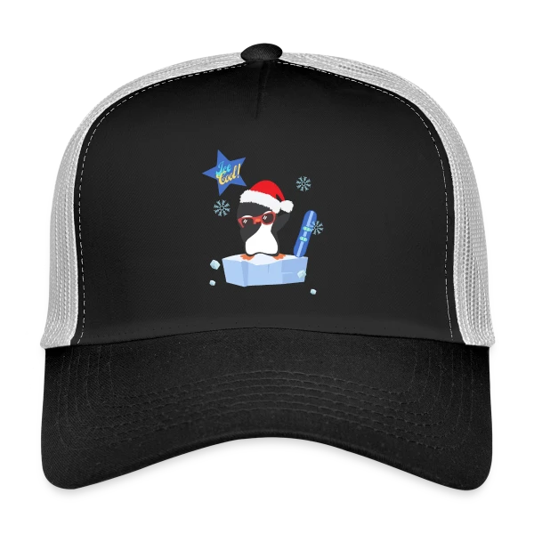 Pingouin Dab Noël Cool sur Casquette trucker