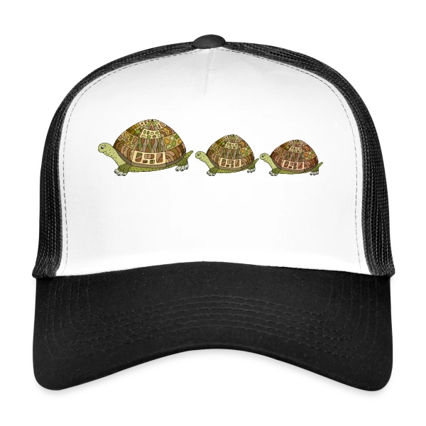 Design Tortue Aquatique sur Casquette trucker