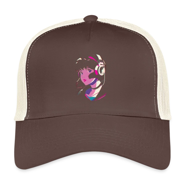 Fille Anime Esthétique Lo-Fi J-Pop sur Casquette trucker