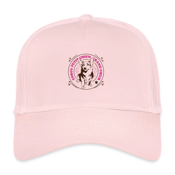 Corgi Grand Cœur: Adorable T-shirt pour Amoureux des Chiens sur Casquette trucker