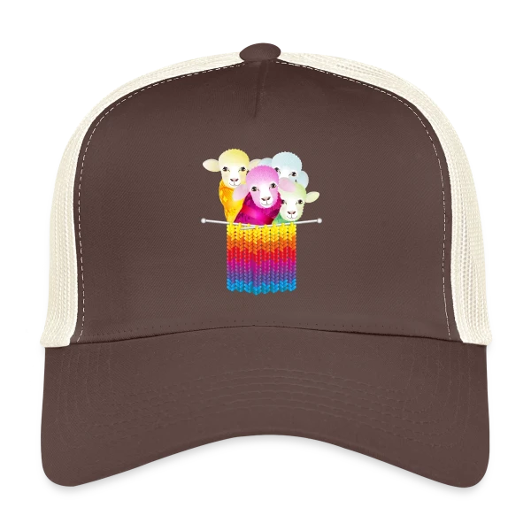 Mouton Tricoteur Rigolo sur Casquette trucker