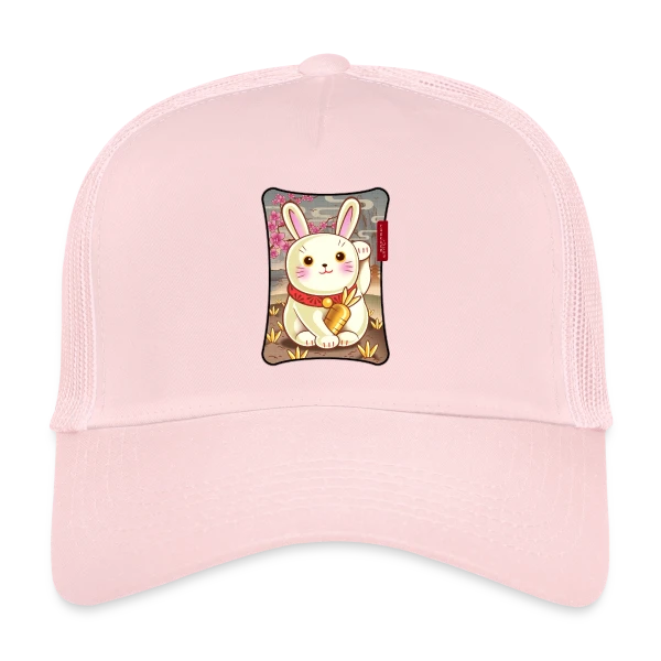 Lapin de la Chance Zen sur Casquette trucker