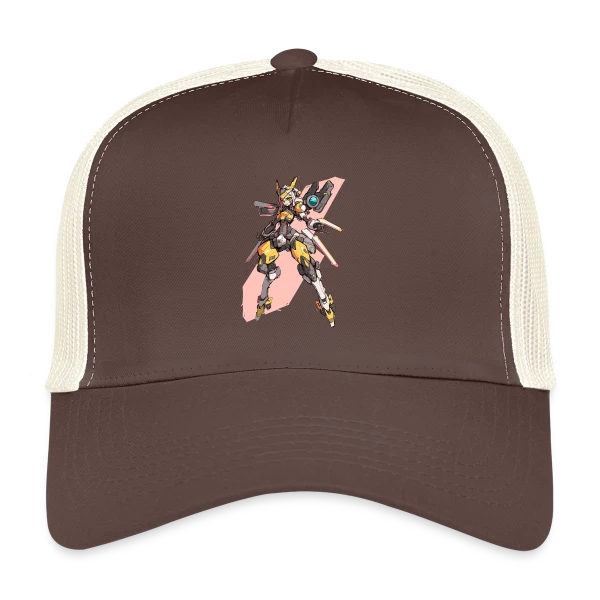Fille Cyborg Mecha Anime Rétro 90s sur Casquette trucker