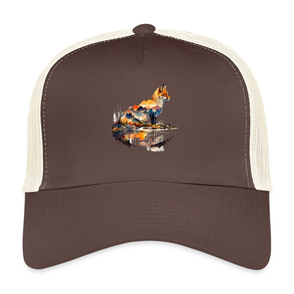 Renard Paysage Montagneux sur Casquette trucker