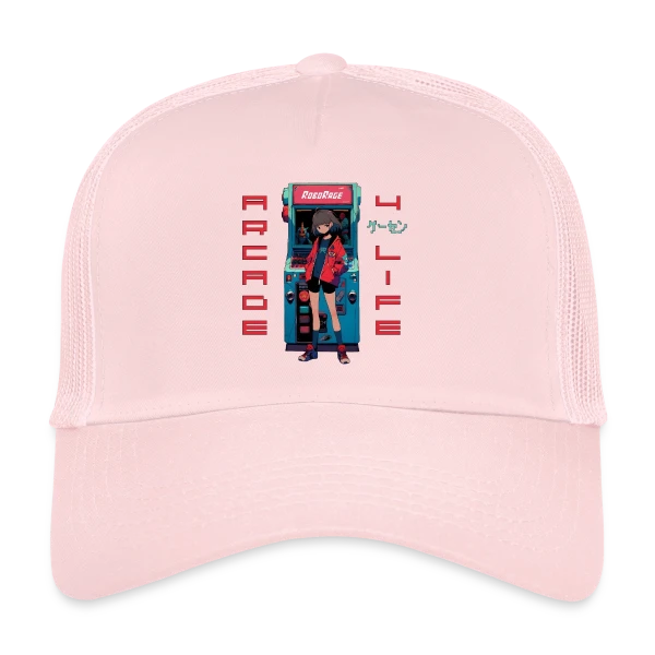 Fille Anime Gaming - Arcade 4 Life sur Casquette trucker