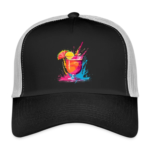 Cocktail Explosif Couleurs sur Casquette trucker