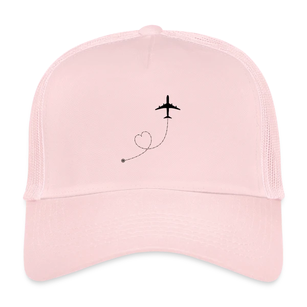 Avion Route Cœur sur Casquette trucker
