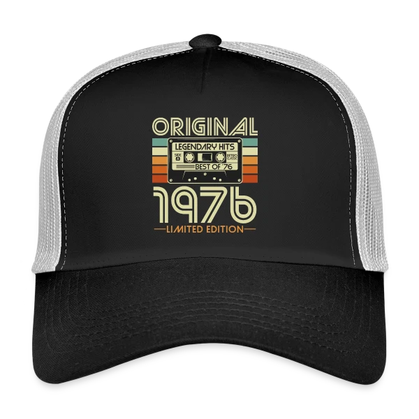 Cassette Rétro 1976 Légendaire sur Casquette trucker