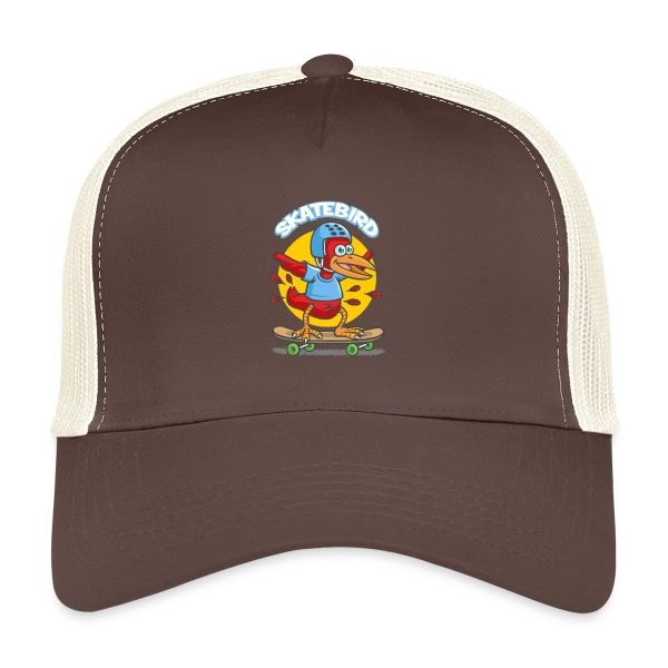 Skatebird : L'oiseau skater sur Casquette trucker