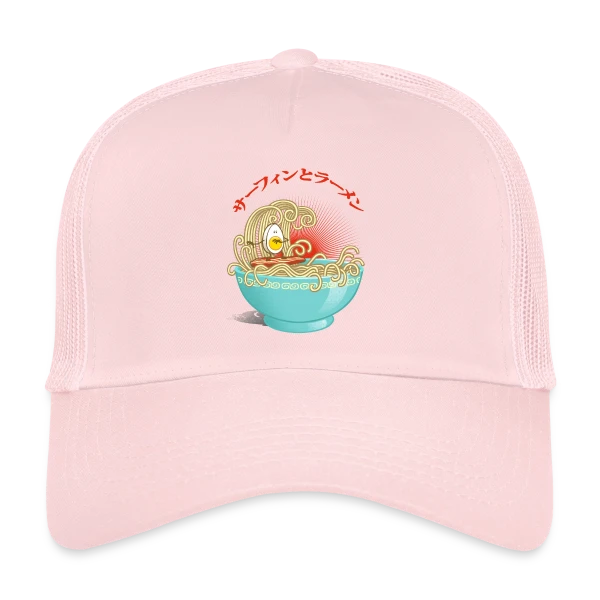 Surf & Ramens : L'Œuf glisse dans le bol sur Casquette trucker