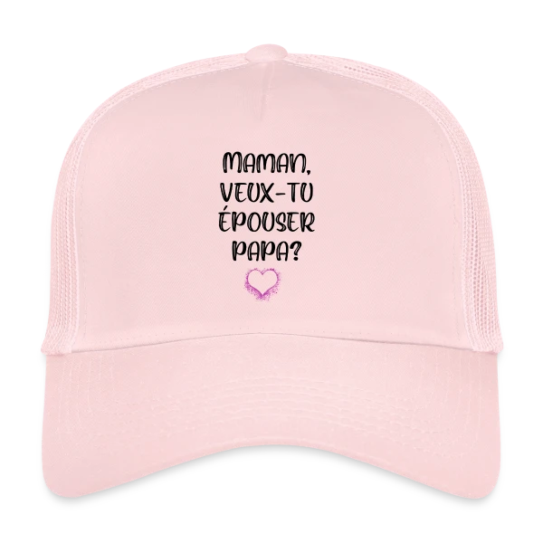 Demande en Mariage Enfant sur Casquette trucker