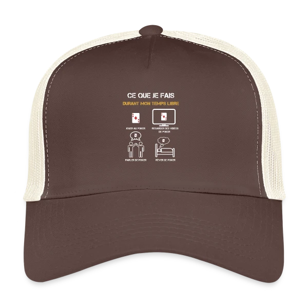 poker temps libre humour sur Casquette trucker