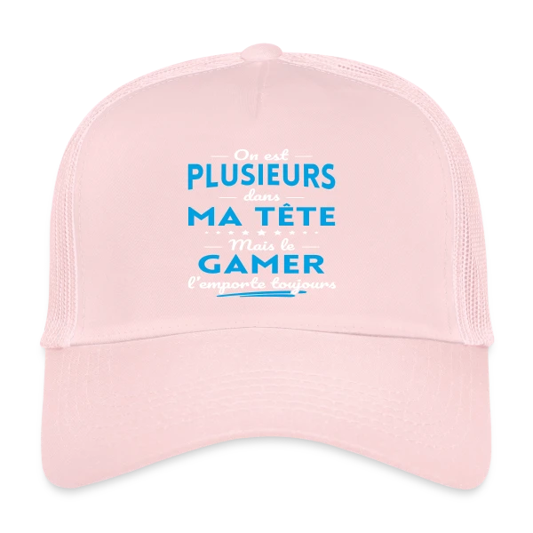 Humour Gamer: 'On est plusieurs dans ma tête...' sur Casquette trucker