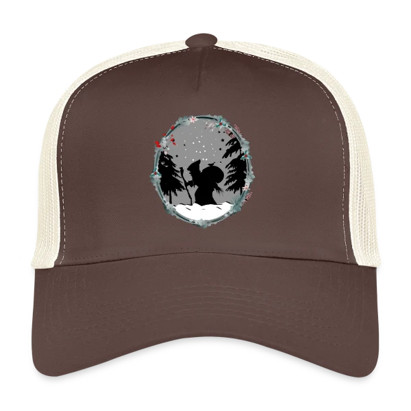 Père Fouettard en Silhouette - Style Noël Ancien sur Casquette trucker