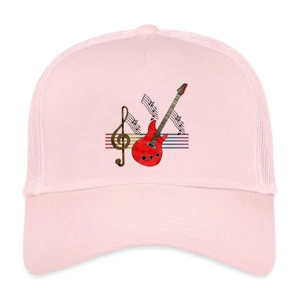Guitare Addict sur Casquette trucker