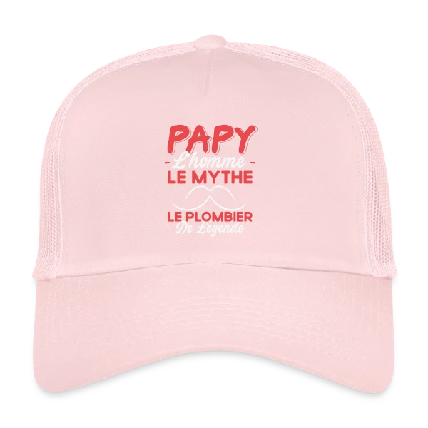 Papy Plombier de Légende - Humour Cadeau Artisan sur Casquette trucker