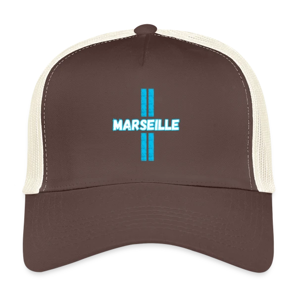 Marseille Supporter Stylisé sur Casquette trucker
